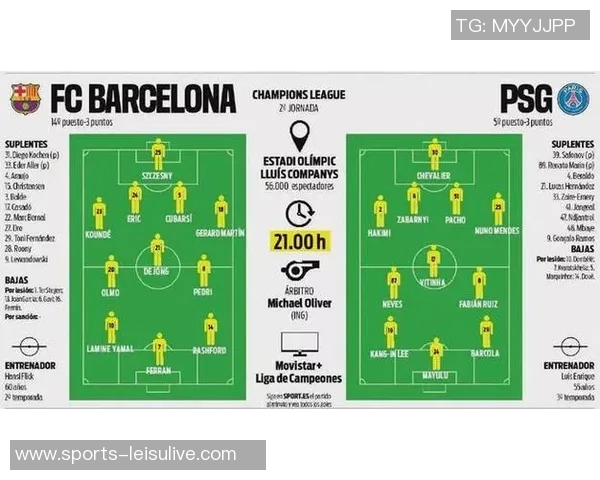 巴萨对阵巴黎名单公布亚马尔佩德里领衔巴尔德复出什琴斯尼在列
